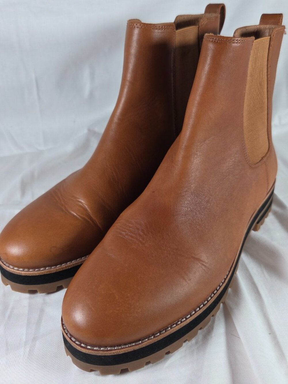 Madewell The Ivy Women's Chelsea Boot 10 Light Brown Leather Pull-On Ankle Boot